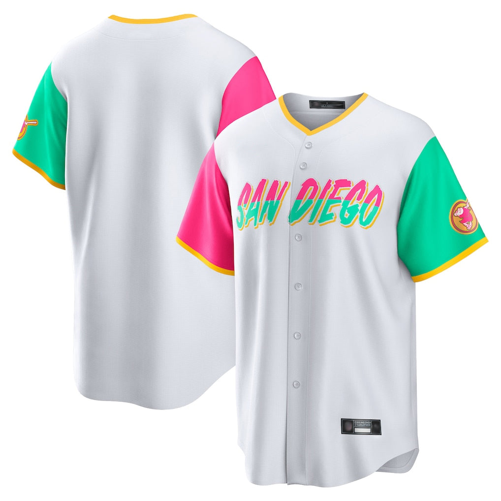 Choea S.Diego Padres Blank Player White City Connect Home Game Stitched Jerseys