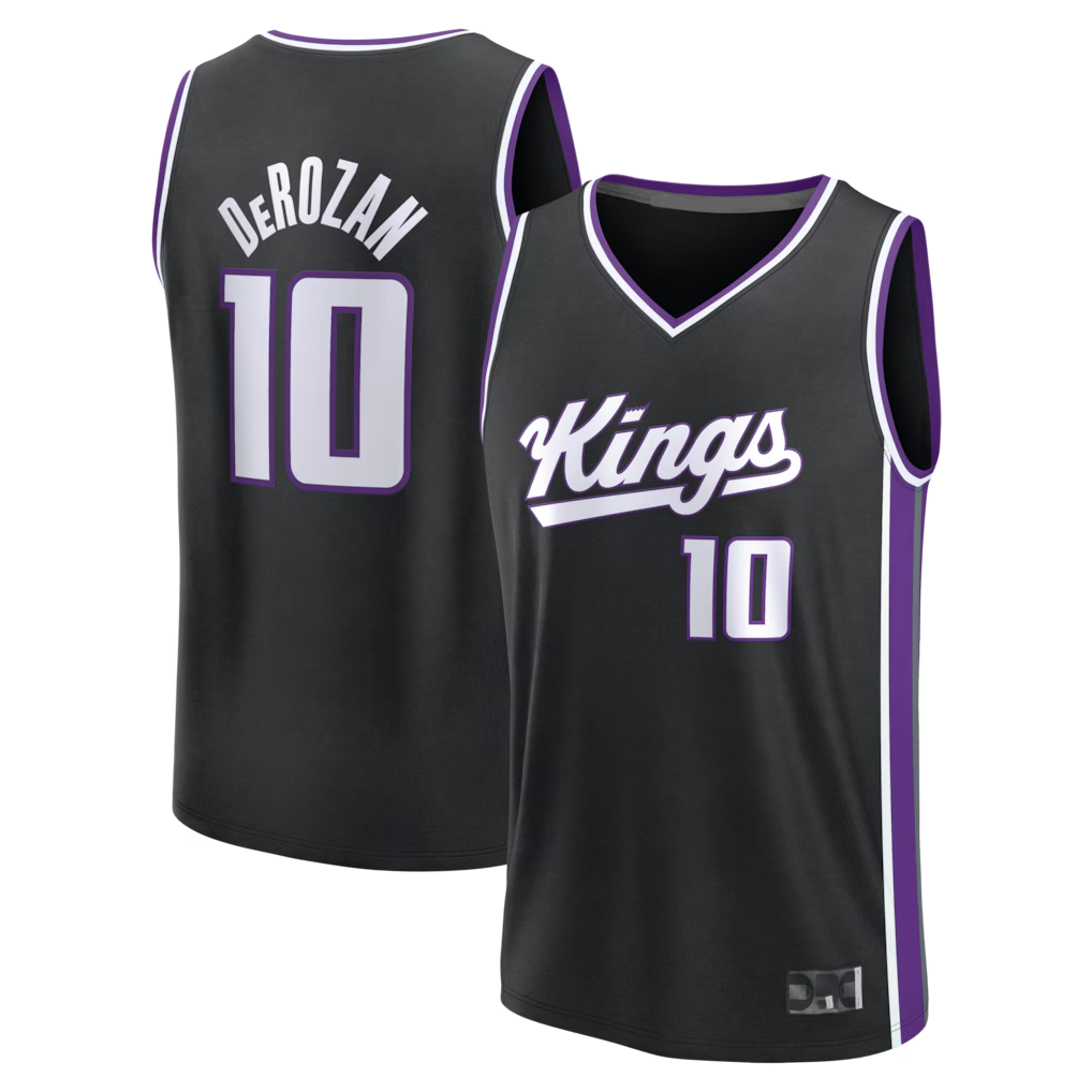 Choea S.Kings #10 DeMar DeRozan Fanatics Black Fast Break Replica Player Jerseys - Icon Edition