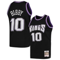 Choea S.Kings #10 Mike Bibby Mitchell & Ness Black Hardwood Classics Swingman Jerseys