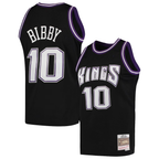 Choea S.Kings #10 Mike Bibby Mitchell & Ness Black Hardwood Classics Swingman Jerseys