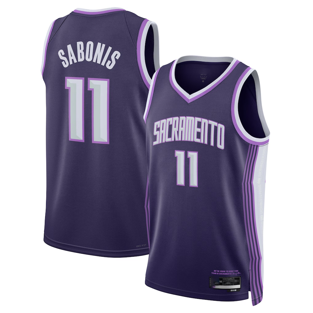 Choea S.Kings #11 Domantas Sabonis Purple 2025-2026 Swingman Jerseys - City Edition