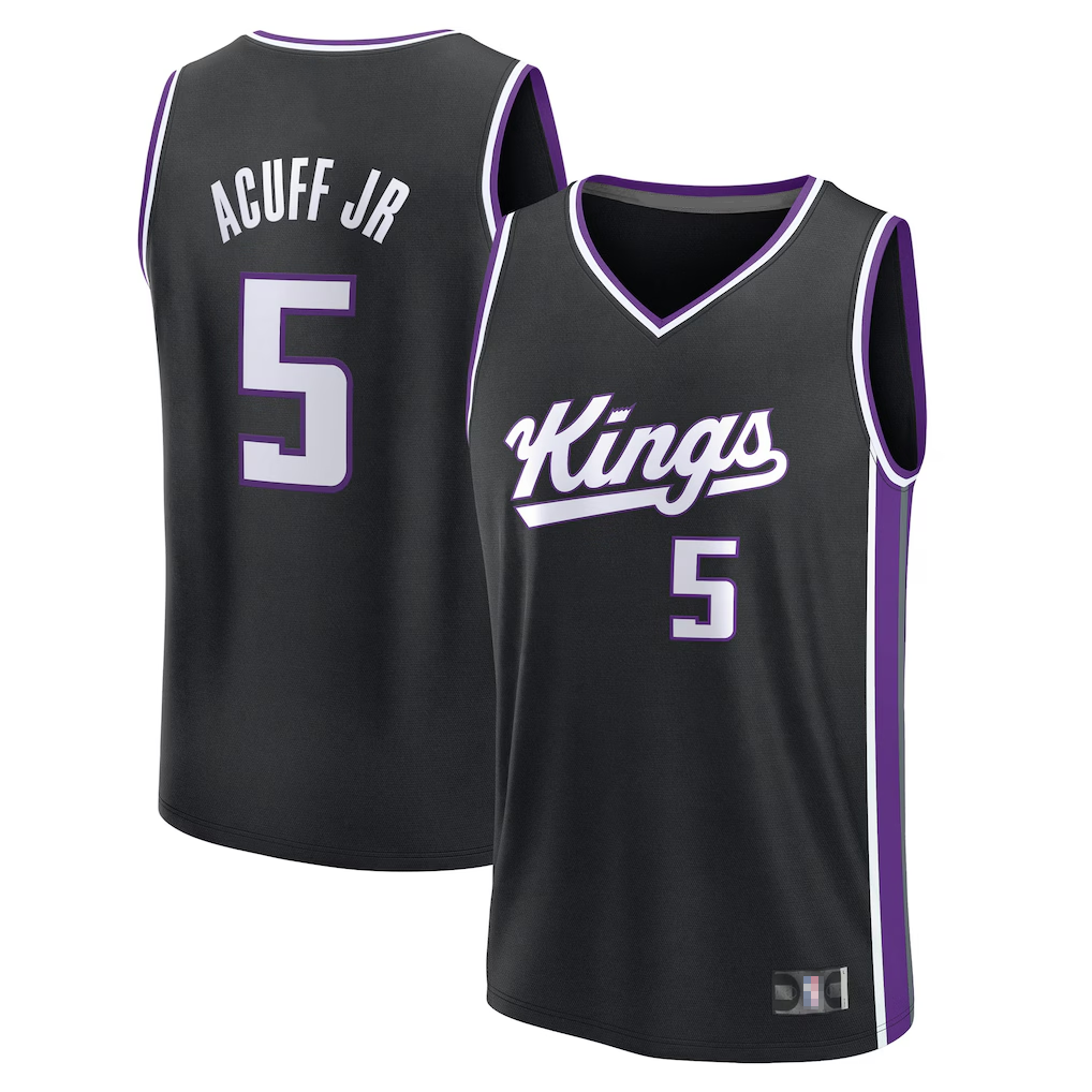 Choea S.Kings #5 Darius Acuff Jr. Fanatics Black 2026 Draft First Round Pick Fast Break Jerseys - Icon Edition