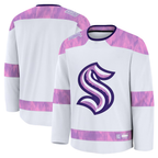 Choea S.Kraken White 2024 Hockey Fights Cancer Practice Jerseys