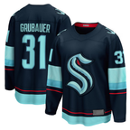 Choea S.Kraken #31 Philipp Grubauer Navy Home Breakaway Player Jerseys