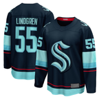 Choea S.Kraken #55 Ryan Lindgren Deep Sea Blue Home Breakaway Jerseys