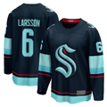 Choea S.Kraken #6 Adam Larsson Deep Sea Blue Home Breakaway Player Jerseys