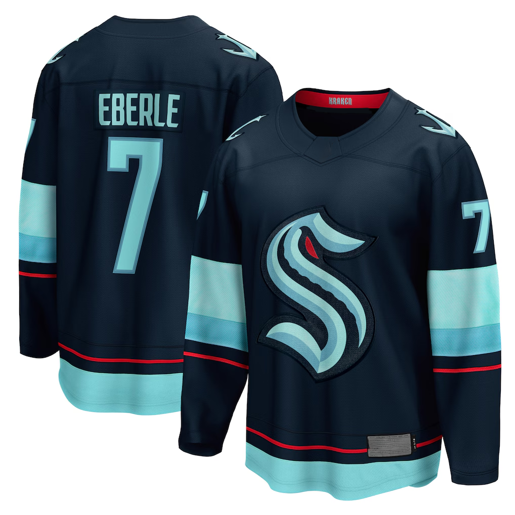 Choea S.Kraken #7 Jordan Eberle Navy Home Breakaway Player Jerseys