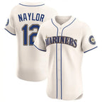 Choea S.Mariners #12 Josh Naylor Player Cream Home Limited Elite Stitched Jerseys