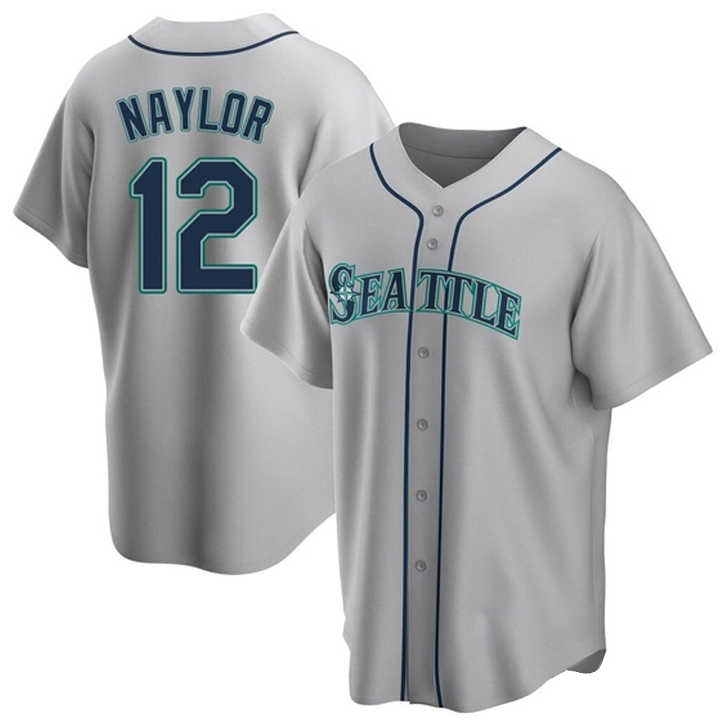 Choea S.Mariners #12 Josh Naylor Player Gray Home Game Stitched Jerseys