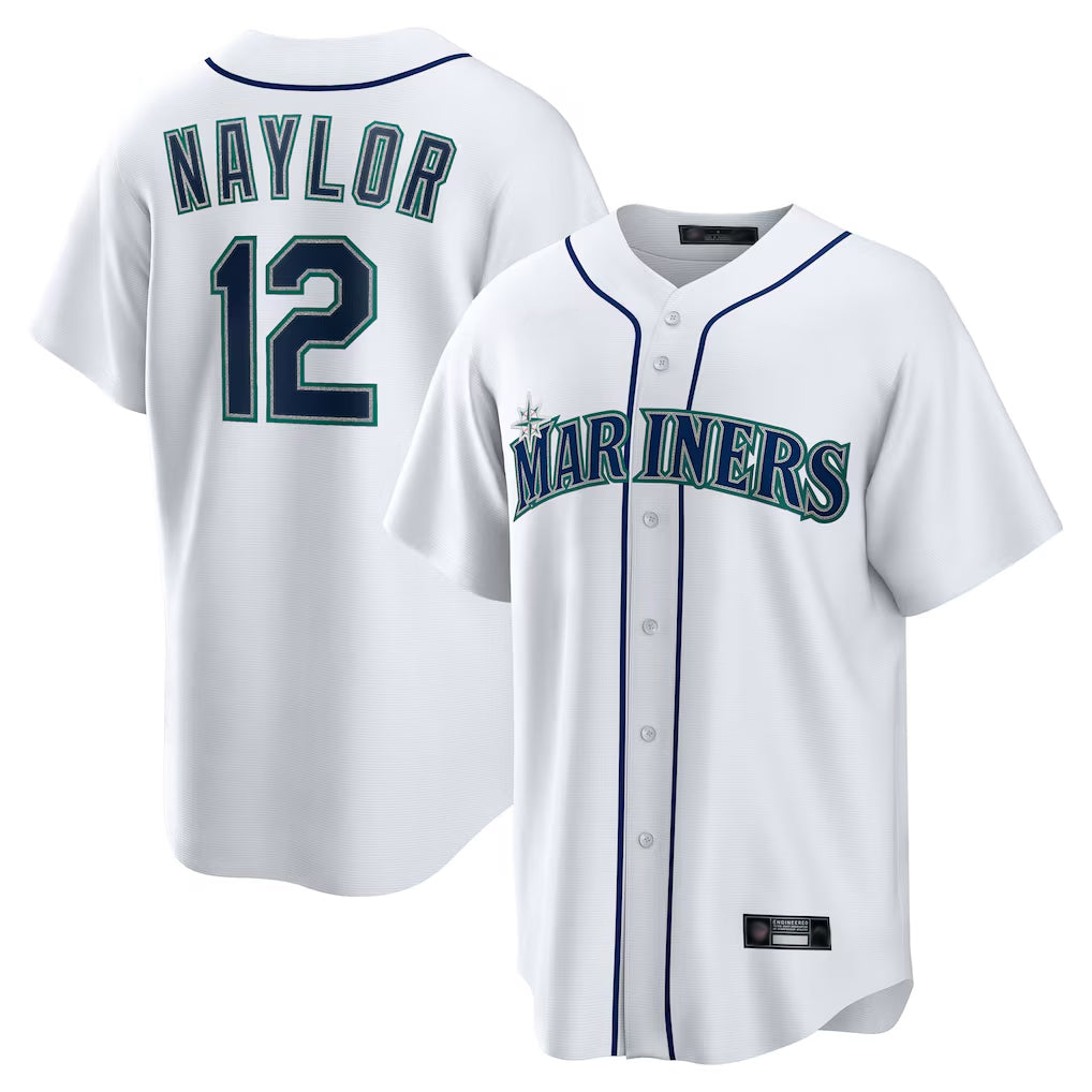 Choea S.Mariners #12 Josh Naylor Player White Home Game Stitched Jerseys