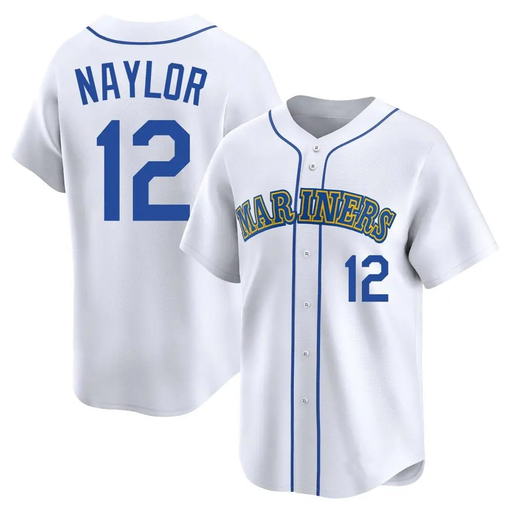 Choea S.Mariners #12 Josh Naylor Player White Pitch Fashion Game Stitched Jerseys