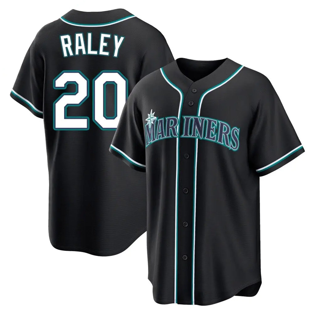 Choea S.Mariners #20 Luke Raley Player Black Fashion Home Limited Stitched Jerseys