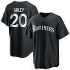 Choea S.Mariners #20 Luke Raley Player Black Home Limited Stitched Jerseys