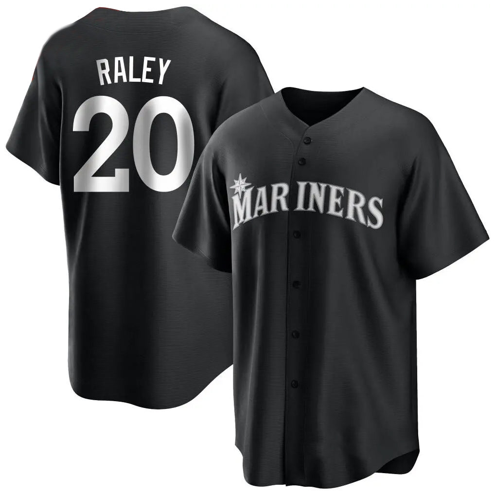 Choea S.Mariners #20 Luke Raley Player Black Home Limited Stitched Jerseys