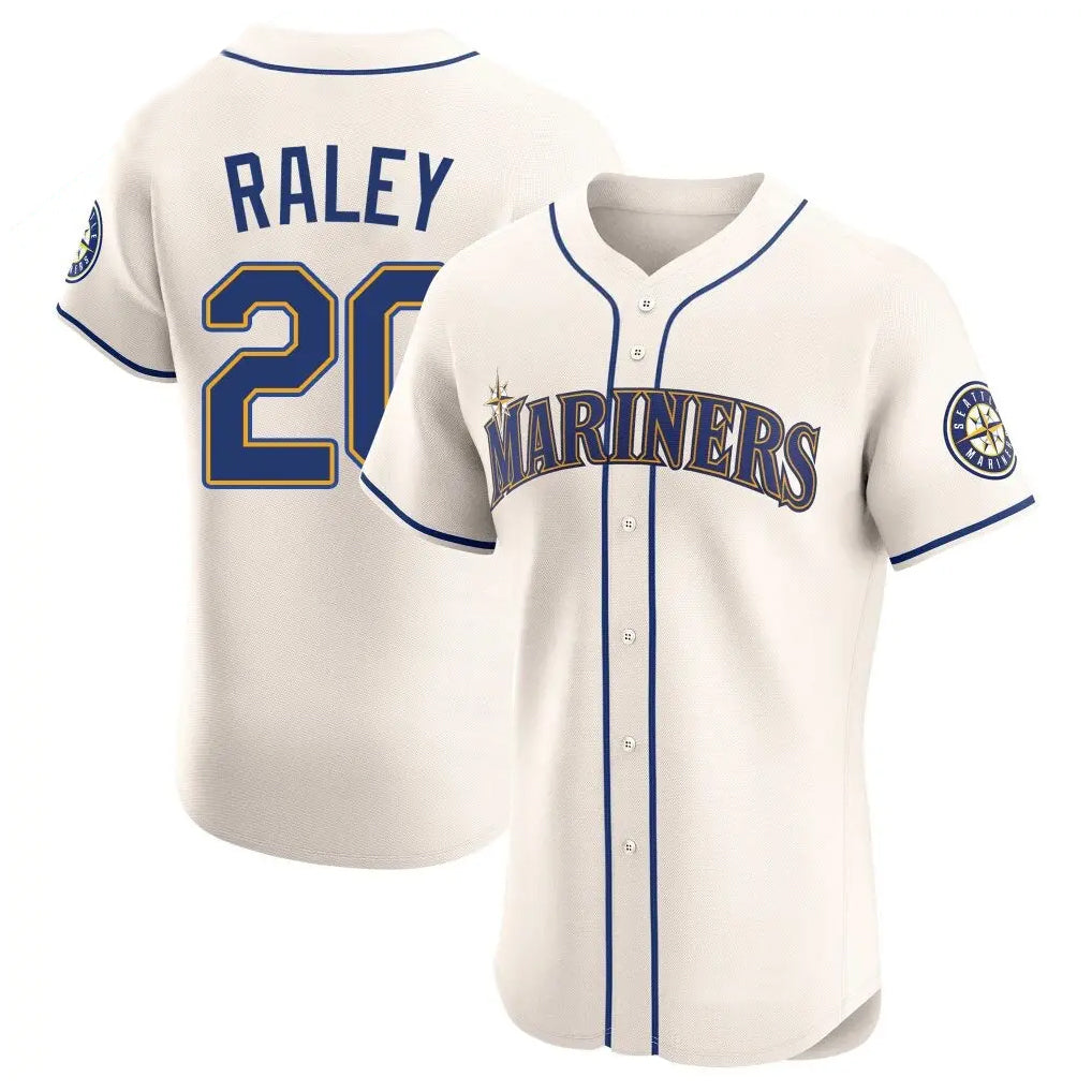 Choea S.Mariners #20 Luke Raley Player Cream Home Limited Elite Stitched Jerseys