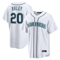 Choea S.Mariners #20 Luke Raley Player White Home Game Stitched Jerseys