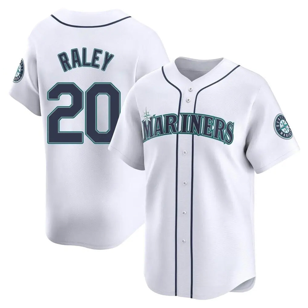 Choea S.Mariners #20 Luke Raley Player White Home Limited Stitched Jerseys