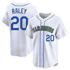 Choea S.Mariners #20 Luke Raley Player White Throwback Cooperstown Collection Limited Game Stitched Jerseys