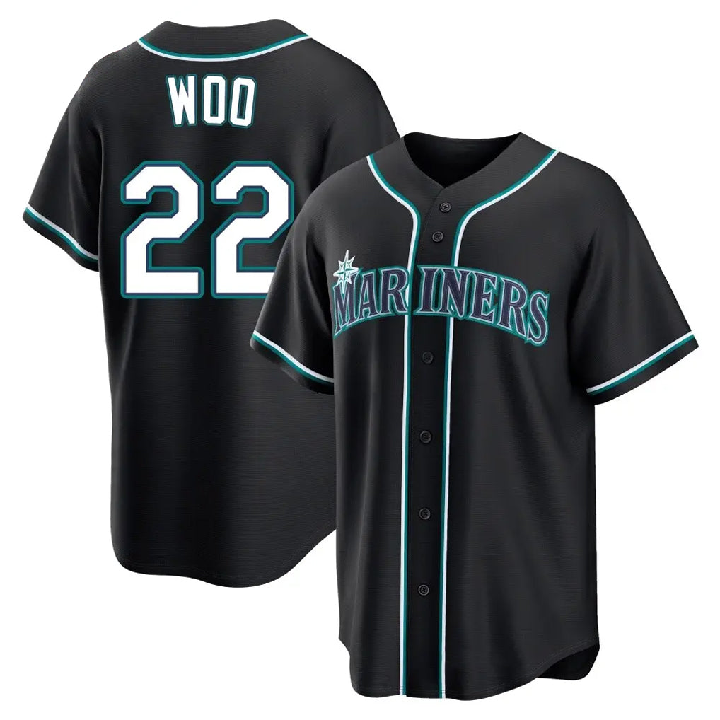 Choea S.Mariners #22 Bryan Woo Player Black Fashion Home Limited Stitched Jerseys