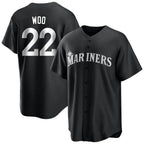 Choea S.Mariners #22 Bryan Woo Player Black Home Limited Stitched Jerseys
