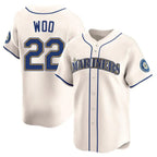 Choea S.Mariners #22 Bryan Woo Player Cream Home Limited Stitched Jerseys