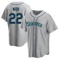 Choea S.Mariners #22 Bryan Woo Player Gray Home Game Stitched Jerseys