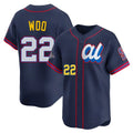 Choea S.Mariners #22 Bryan Woo Player Navy American League All-Star Edition Limited Stitched Jerseys