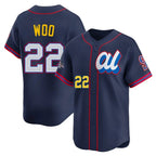 Choea S.Mariners #22 Bryan Woo Player Navy American League All-Star Edition Limited Stitched Jerseys