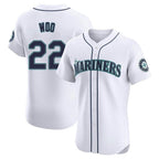 Choea S.Mariners #22 Bryan Woo Player White Home Limited Elite Stitched Jerseys