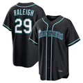 Choea S.Mariners #29 Cal Raleigh Player Black Fashion Home Limited Stitched Jerseys