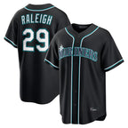 Choea S.Mariners #29 Cal Raleigh Player Black Fashion Home Limited Stitched Jerseys