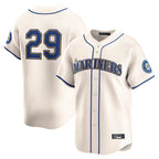 Choea S.Mariners #29 Cal Raleigh Player Cream Home Limited Stitched Jerseys
