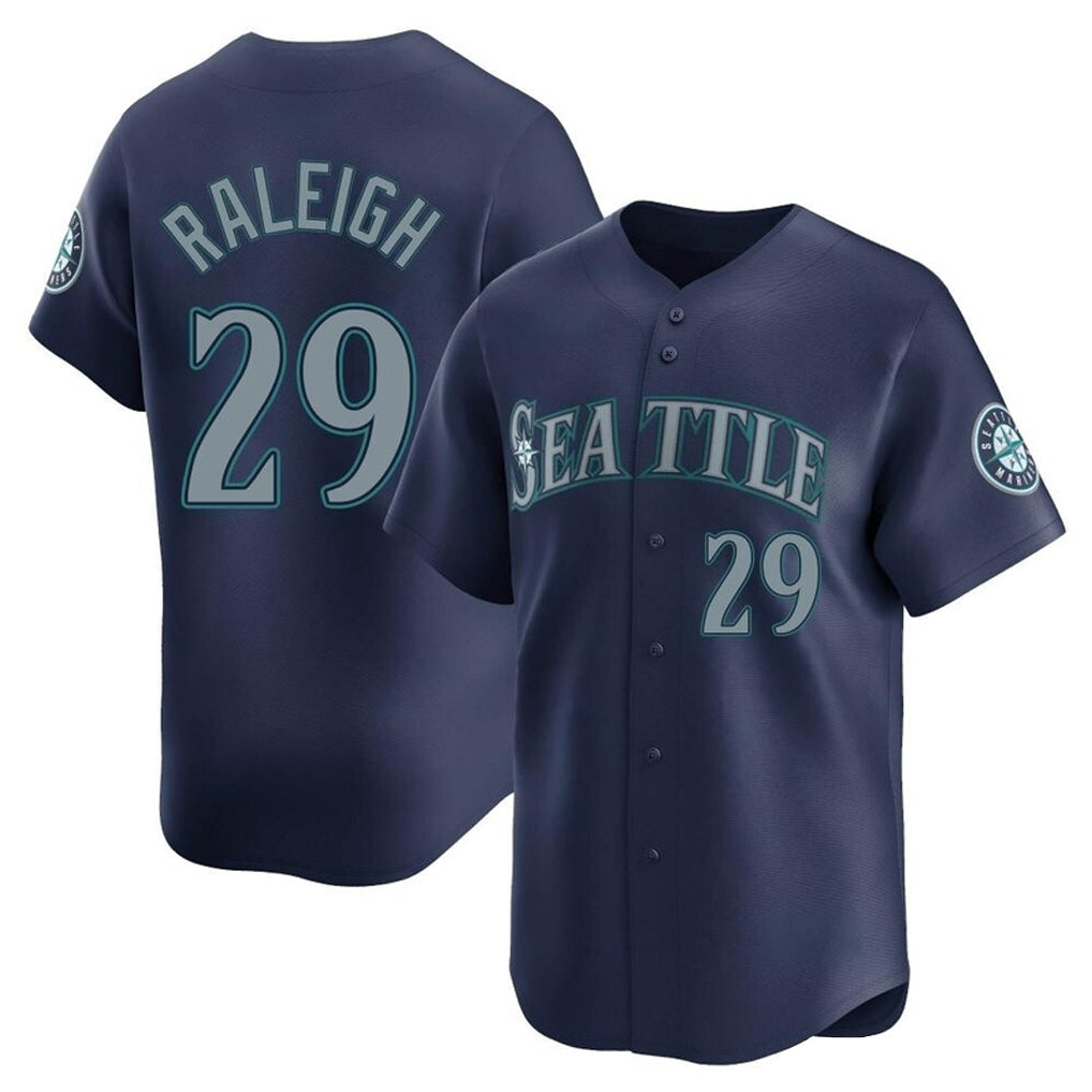 Choea S.Mariners #29 Cal Raleigh Player Navy Home Limited Stitched Jerseys