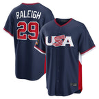 Choea S.Mariners #29 Cal Raleigh Player Navy USA 2026 World Classic Game Stitched Jerseys
