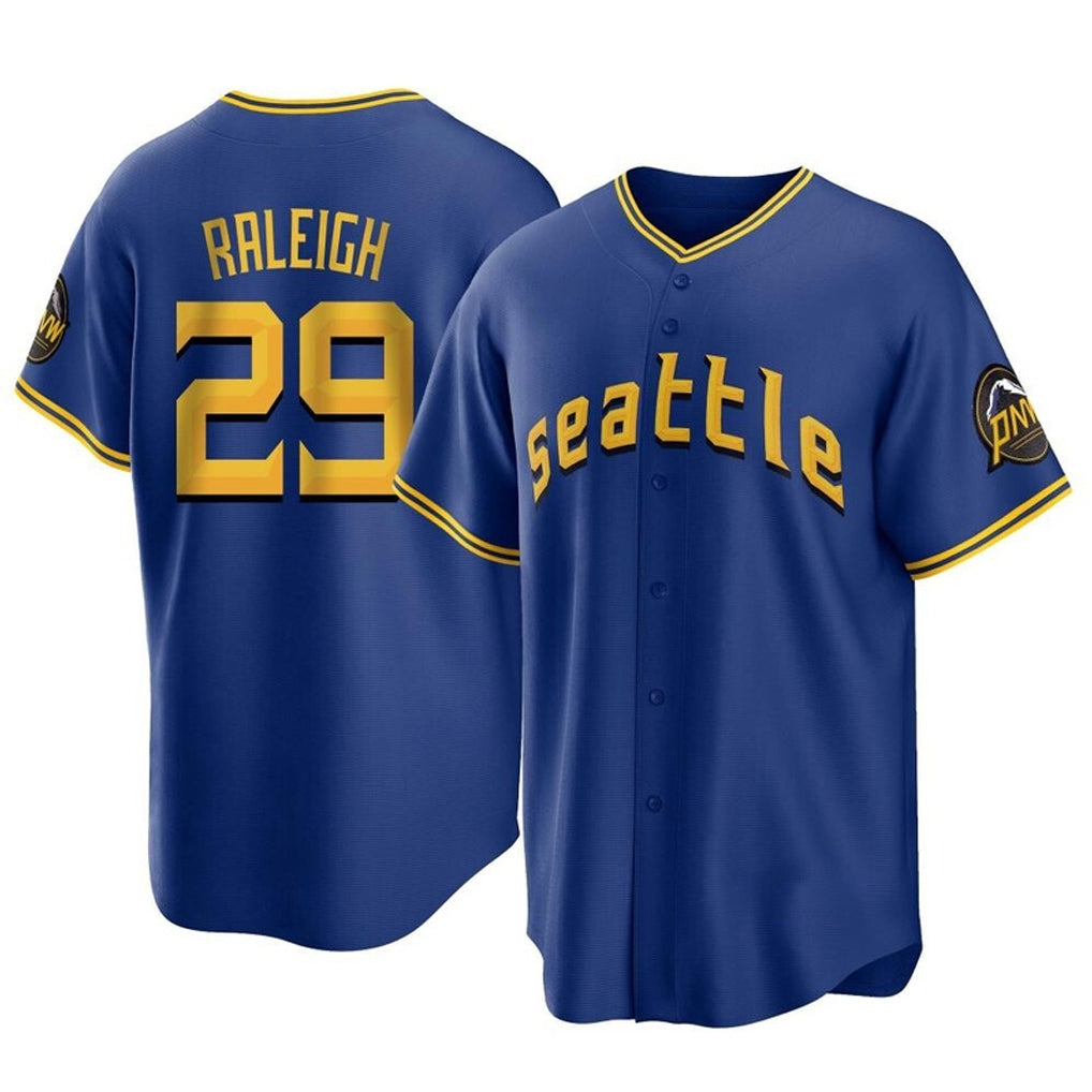 Choea S.Mariners #29 Cal Raleigh Player Royal City Connect Home Game Stitched Jerseys