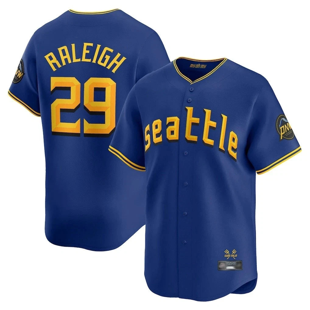 Choea S.Mariners #29 Cal Raleigh Player Royal City Connect Home Limited Stitched Jerseys