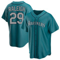 Choea S.Mariners #29 Cal Raleigh Player Teal Home Game Stitched Jerseys
