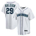 Choea S.Mariners #29 Cal Raleigh Player White Home Game Stitched Jerseys
