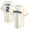 Choea S.Mariners #2 Cole Young Player Cream Home Game Stitched Jerseys