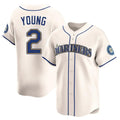 Choea S.Mariners #2 Cole Young Player Cream Home Limited Stitched Jerseys