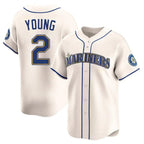 Choea S.Mariners #2 Cole Young Player Cream Home Limited Stitched Jerseys