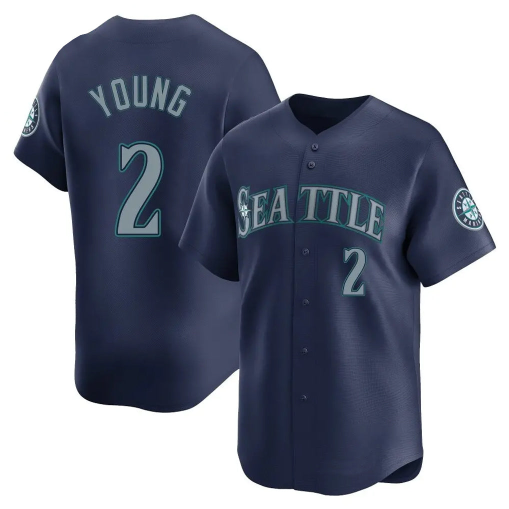 Choea S.Mariners #2 Cole Young Player Navy Home Limited Stitched Jerseys