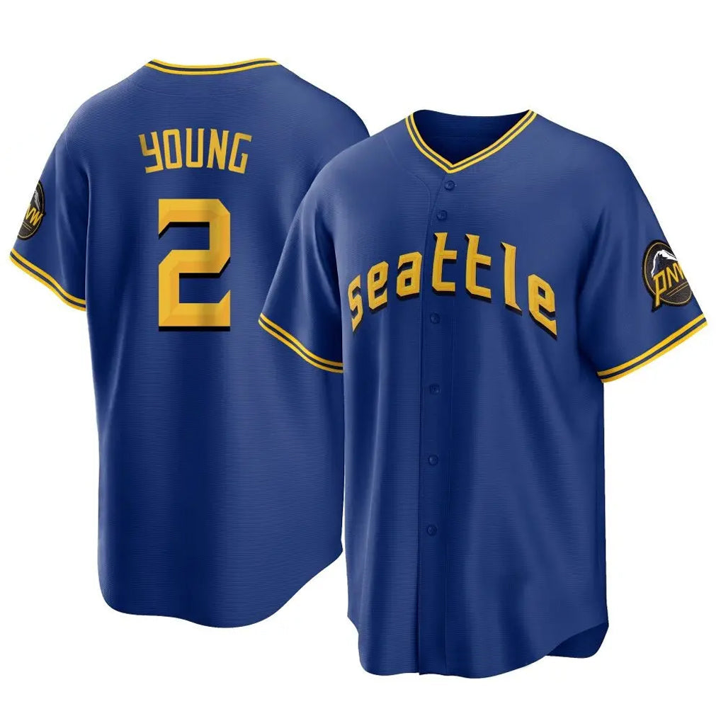 Choea S.Mariners #2 Cole Young Player Royal City Connect Home Game Stitched Jerseys