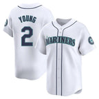 Choea S.Mariners #2 Cole Young Player White Home Limited Stitched Jerseys