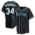 Choea S.Mariners #34 Felix Hernandez Player Black Fashion Home Limited Stitched Jerseys