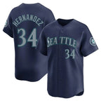Choea S.Mariners #34 Felix Hernandez Player Navy Home Limited Stitched Jerseys