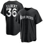 Choea S.Mariners #36 Logan Gilbert Player Black Home Limited Stitched Jerseys
