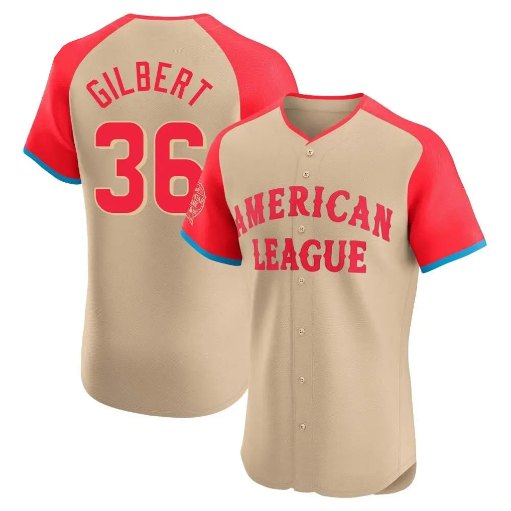 Choea S.Mariners #36 Logan Gilbert Player Cream American League All-Star Limited Home Elite Stitched Jerseys