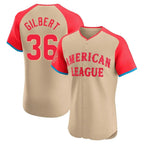 Choea S.Mariners #36 Logan Gilbert Player Cream American League All-Star Limited Home Elite Stitched Jerseys