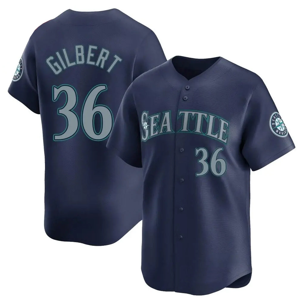 Choea S.Mariners #36 Logan Gilbert Player Navy Home Limited Stitched Jerseys